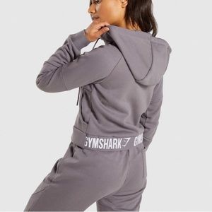 Purple Gymshark Zip Up Hoodie Medium